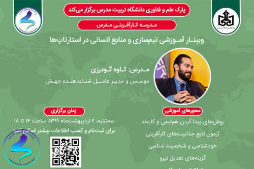 وبینار آموزشی تیمسازی و منابع انسانی در استارتآپها