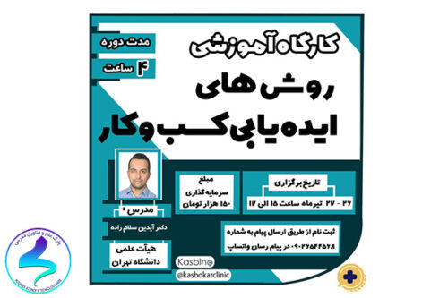 برگزاری کارگاه آموزشی روشهای ایدهیابی کسب و کار