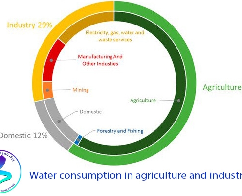 Water consumption in agriculture and industry